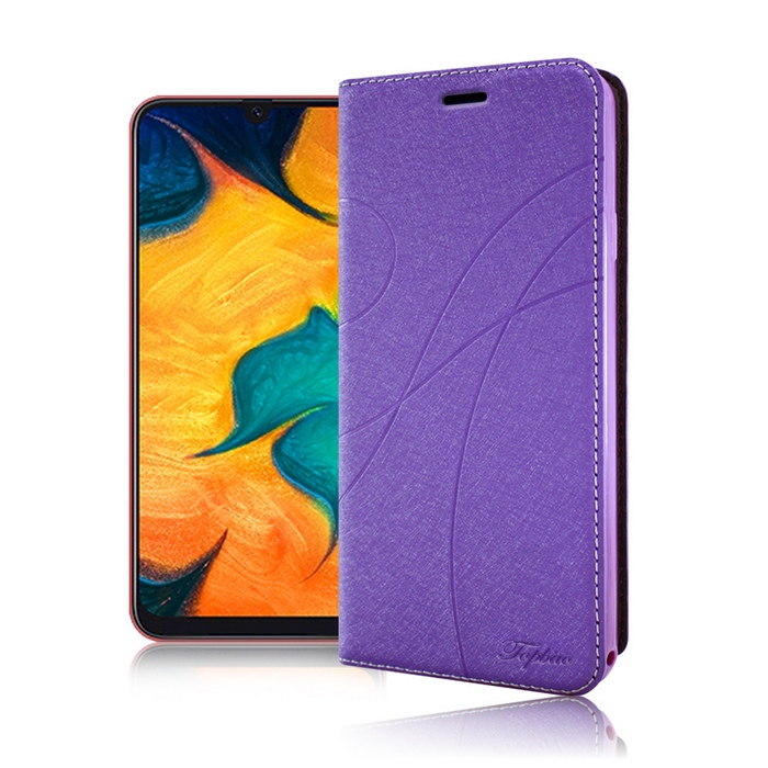 紫-Samsung S25Edge冰晶隱扣側掀皮套