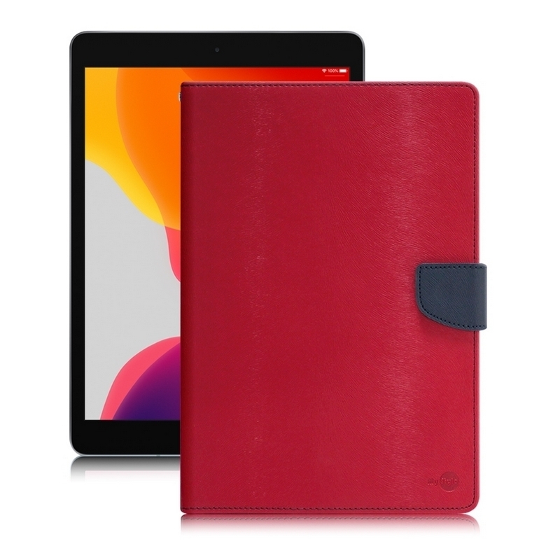 紅-iPad 9.7/2017陽光雙色側掀皮套