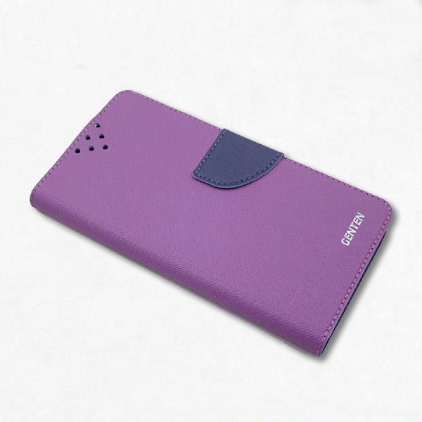紫 iPhone 12-6.1 新陽光雙色側掀皮套