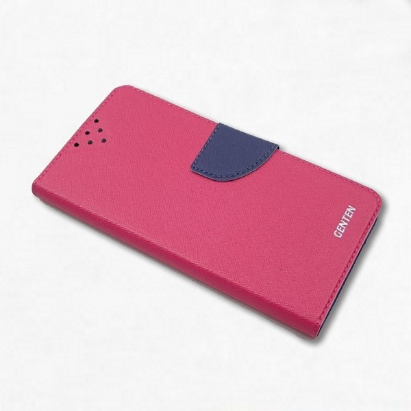 桃-紅米 Note 9 新陽光雙色側掀皮套