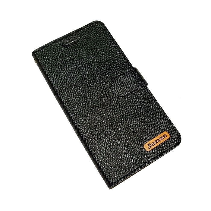黑 HTC D12+十字紋側掀套(峻)