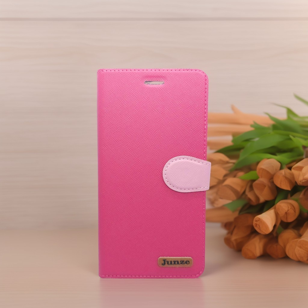 桃 OPPO A5 PRO 十字紋側掀套(峻)