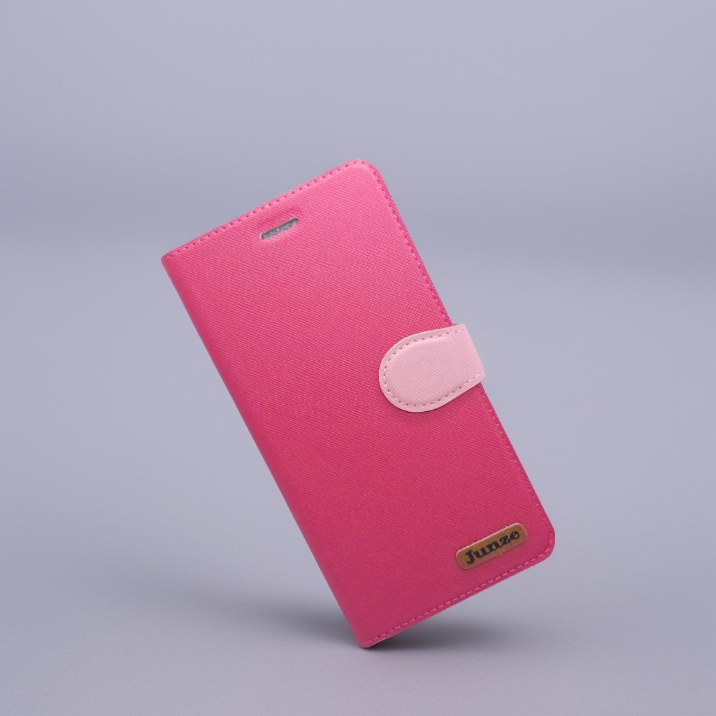 桃 Realme14 5G十字紋側掀套(峻)