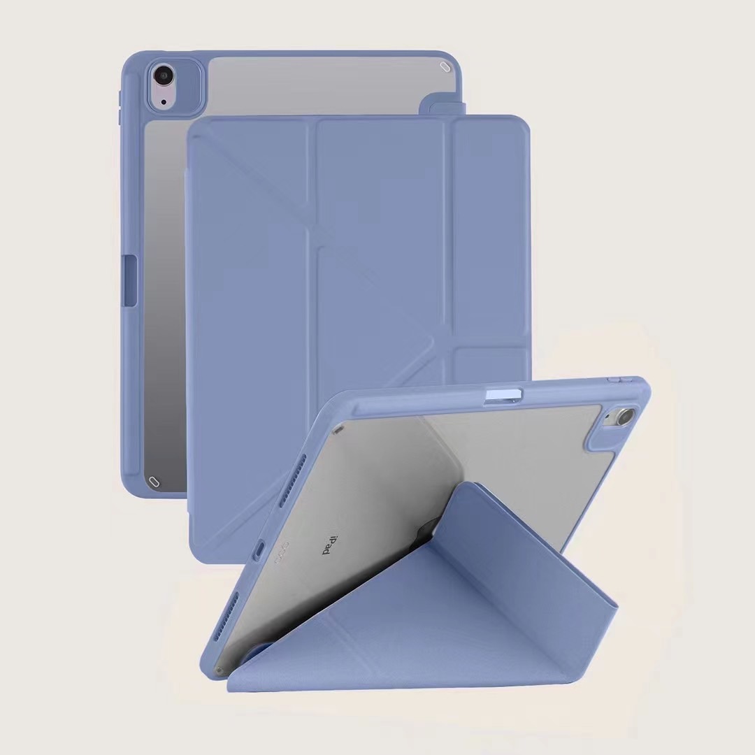 紫-iPad 2024 Air13" Y折共用皮套(PC背板)-暟