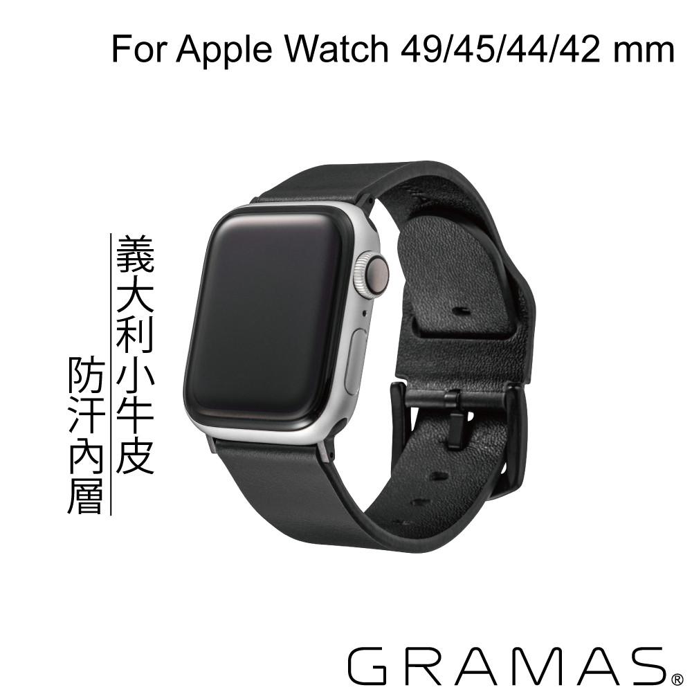 (黑) Gramas Watch 45/44/42 真皮錶帶