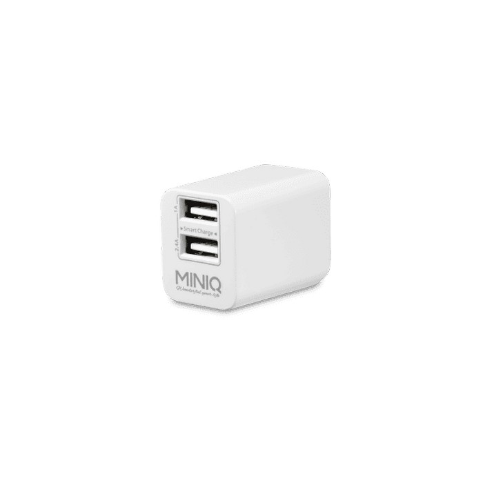 白-MINIQ 雙USB 2.4A 充電器(DK46T)