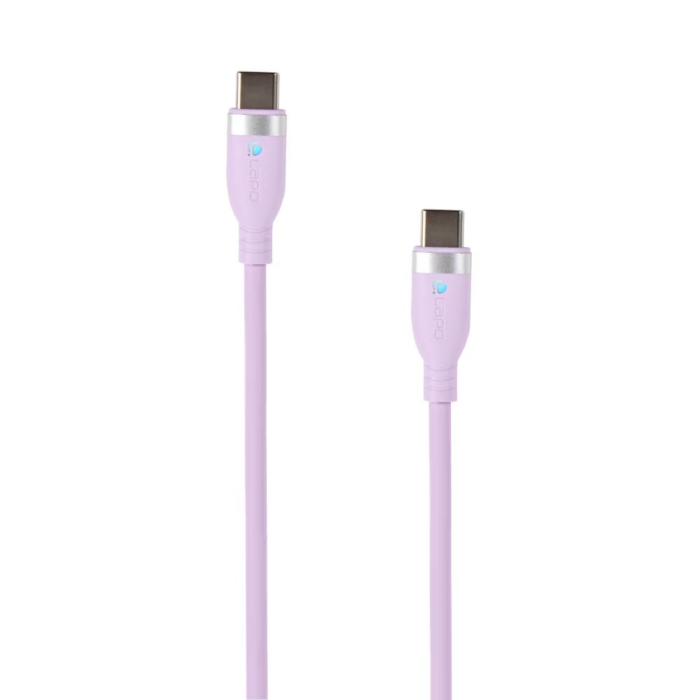 紫LaPO 液態矽膠微光快充100W傳輸線PDC-150CM 資