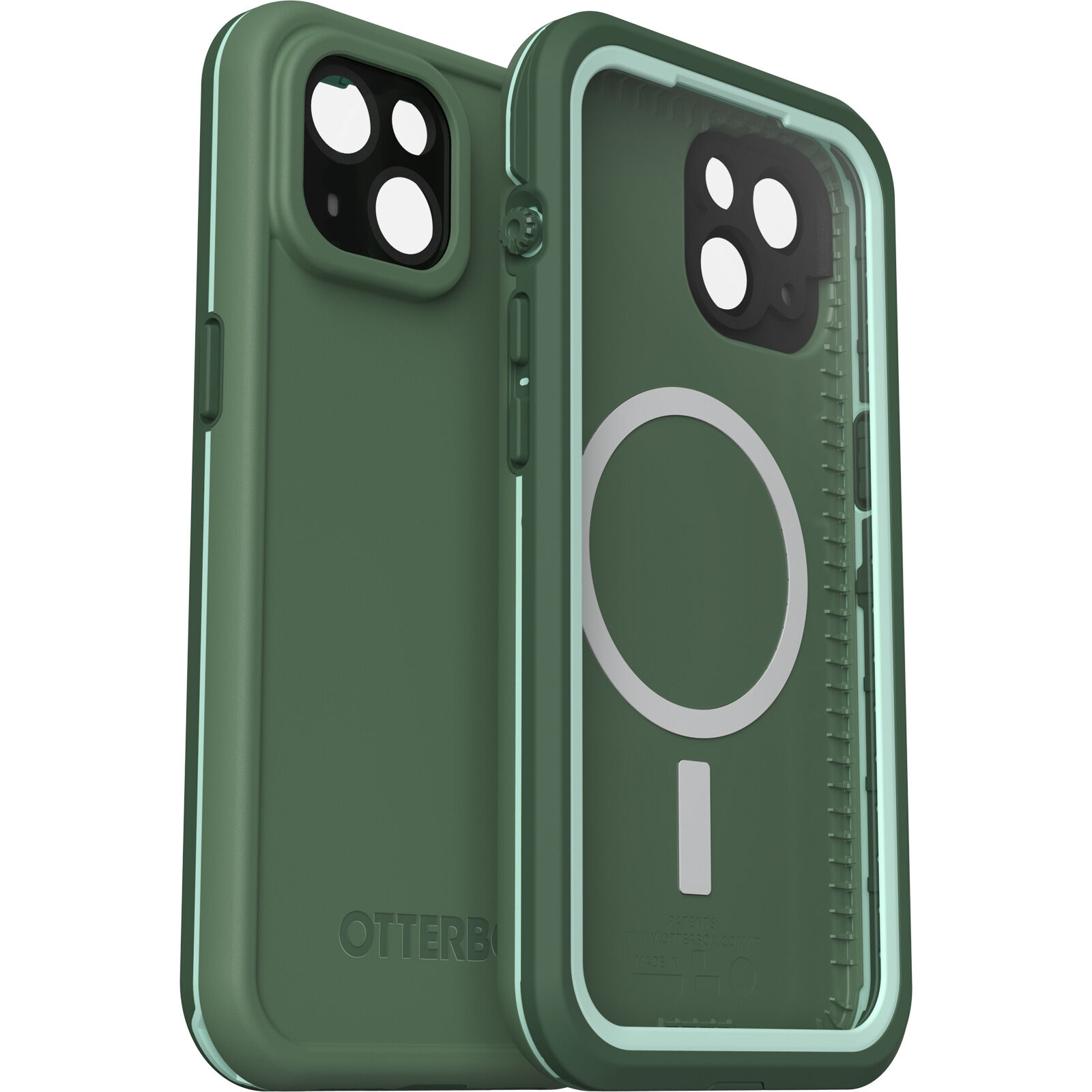 綠-Otterbox  i14 FRE (兼容磁吸)防摔殼