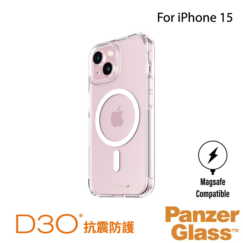 PanzerGlass 15 6.1吋磁吸漾透防摔殼+D3O (兼容磁吸充電)