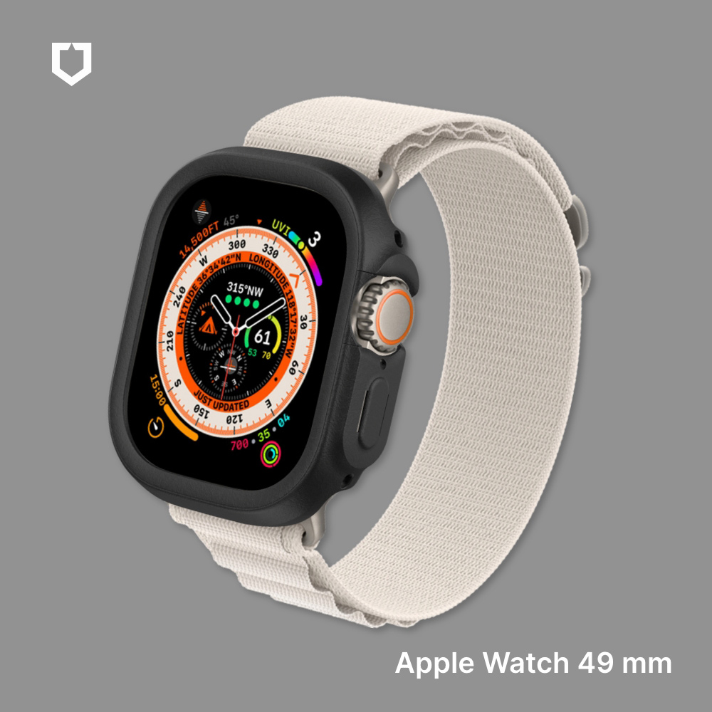 黑-犀牛盾Apple Watch Ultra 49 mm防摔保護殼