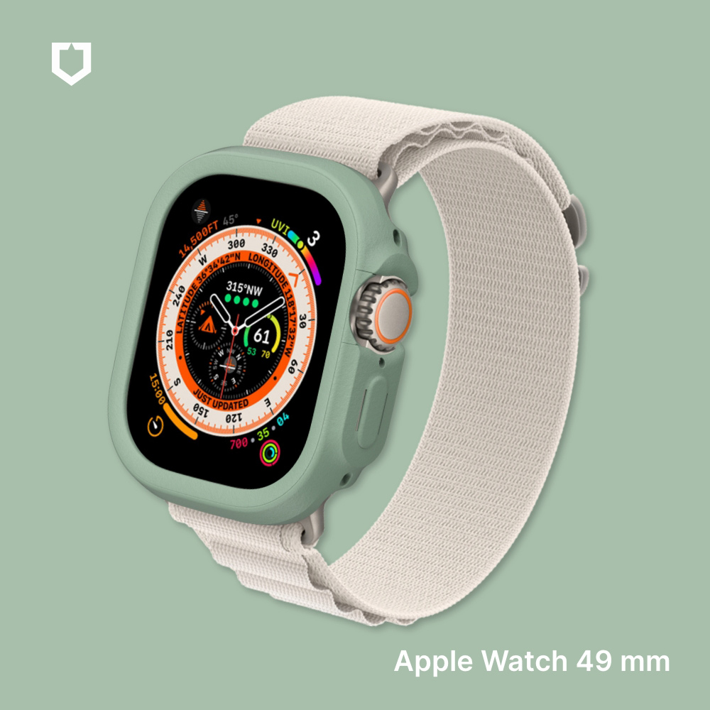 鼠尾草綠-犀牛盾Apple Watch Ultra 49 mm防摔保護殼