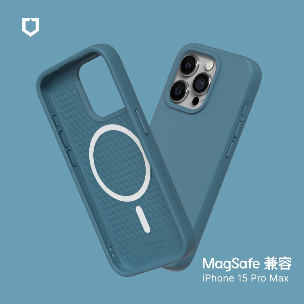 深海藍-犀牛盾SolidSuit ((MagSafe 兼容)- i15ProM