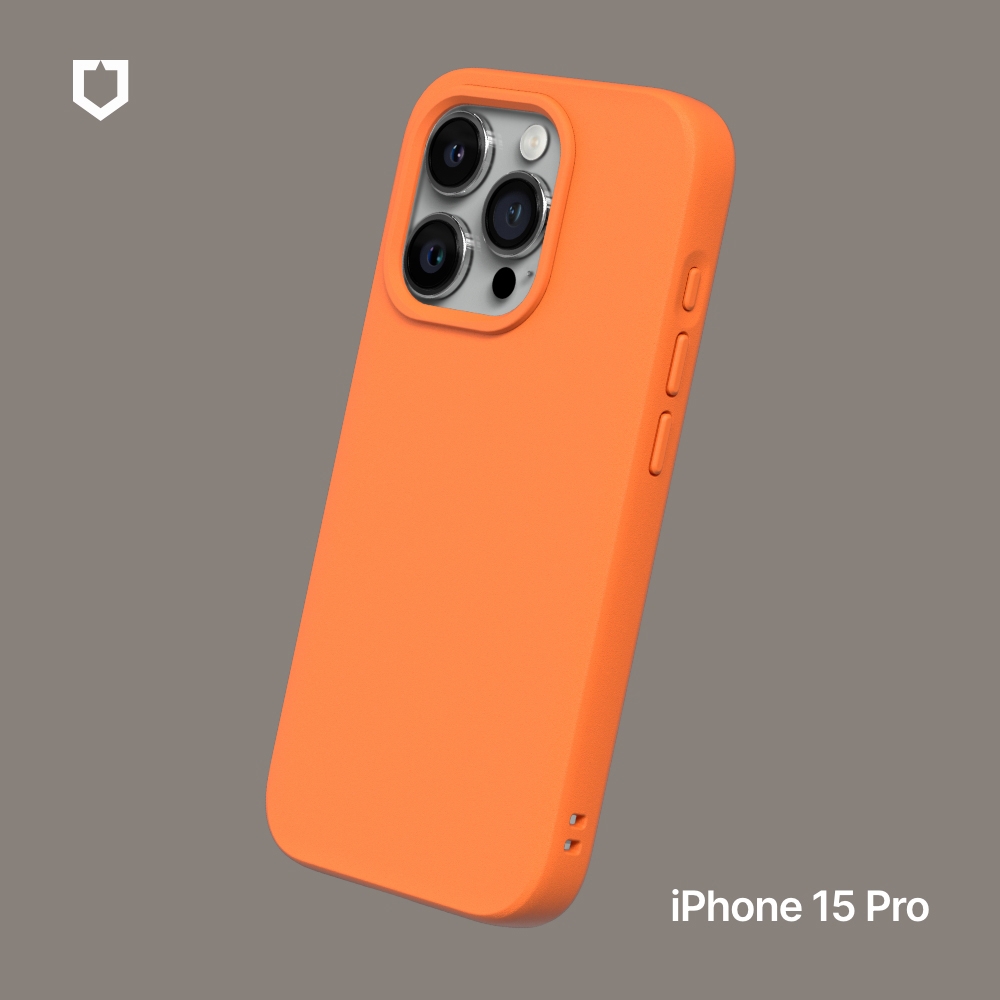 螢光橘-犀牛盾SolideSuit iPhone 15Pro (6.1")