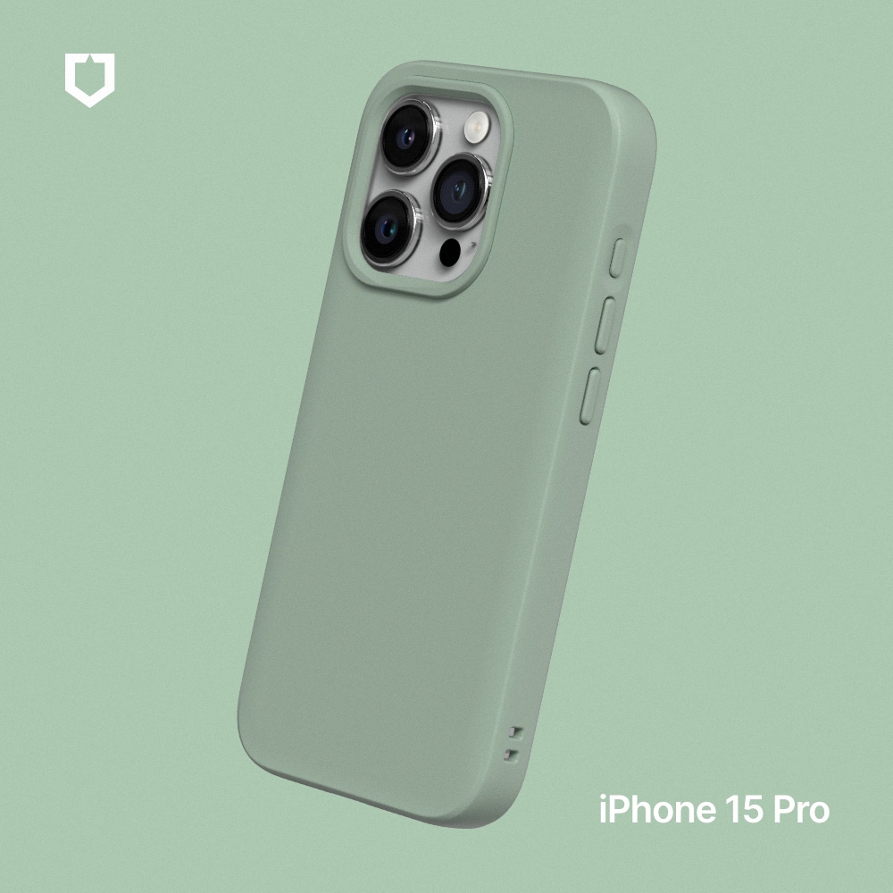 鼠尾草綠-犀牛盾SolideSuit iPhone 15Pro (6.1")