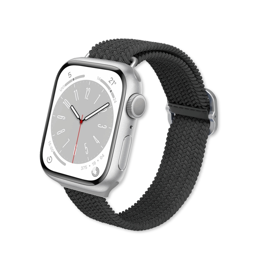 黑-犀牛盾 編織錶帶 Apple Watch 38 / 40 / 41 mm