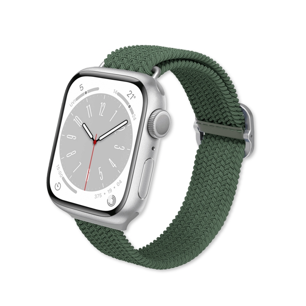 綠-犀牛盾 編織錶帶 Apple Watch 42 / 44 / 45 / 49