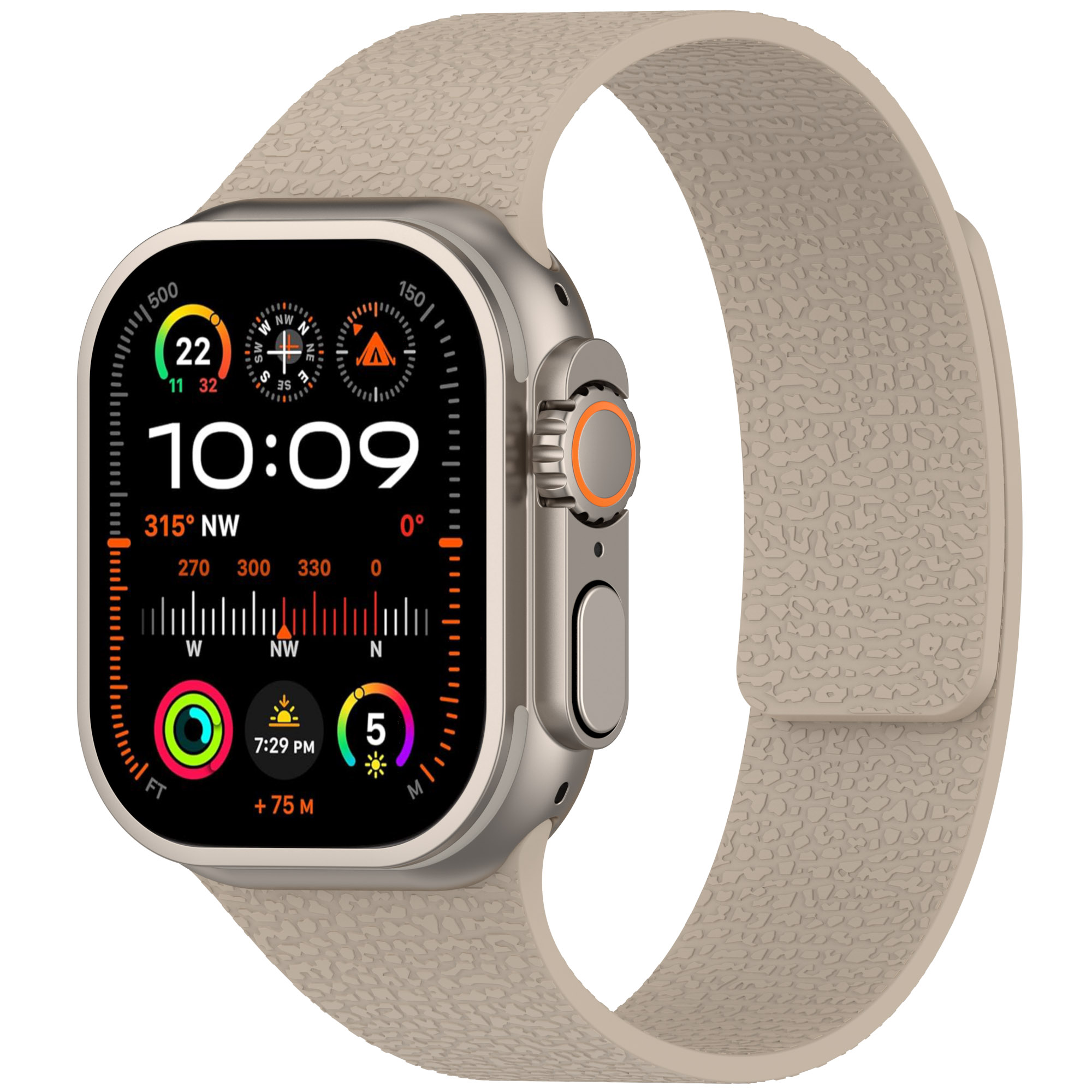 奶茶-磁吸矽膠錶帶-Apple Watch 42/44/45/46/49mm