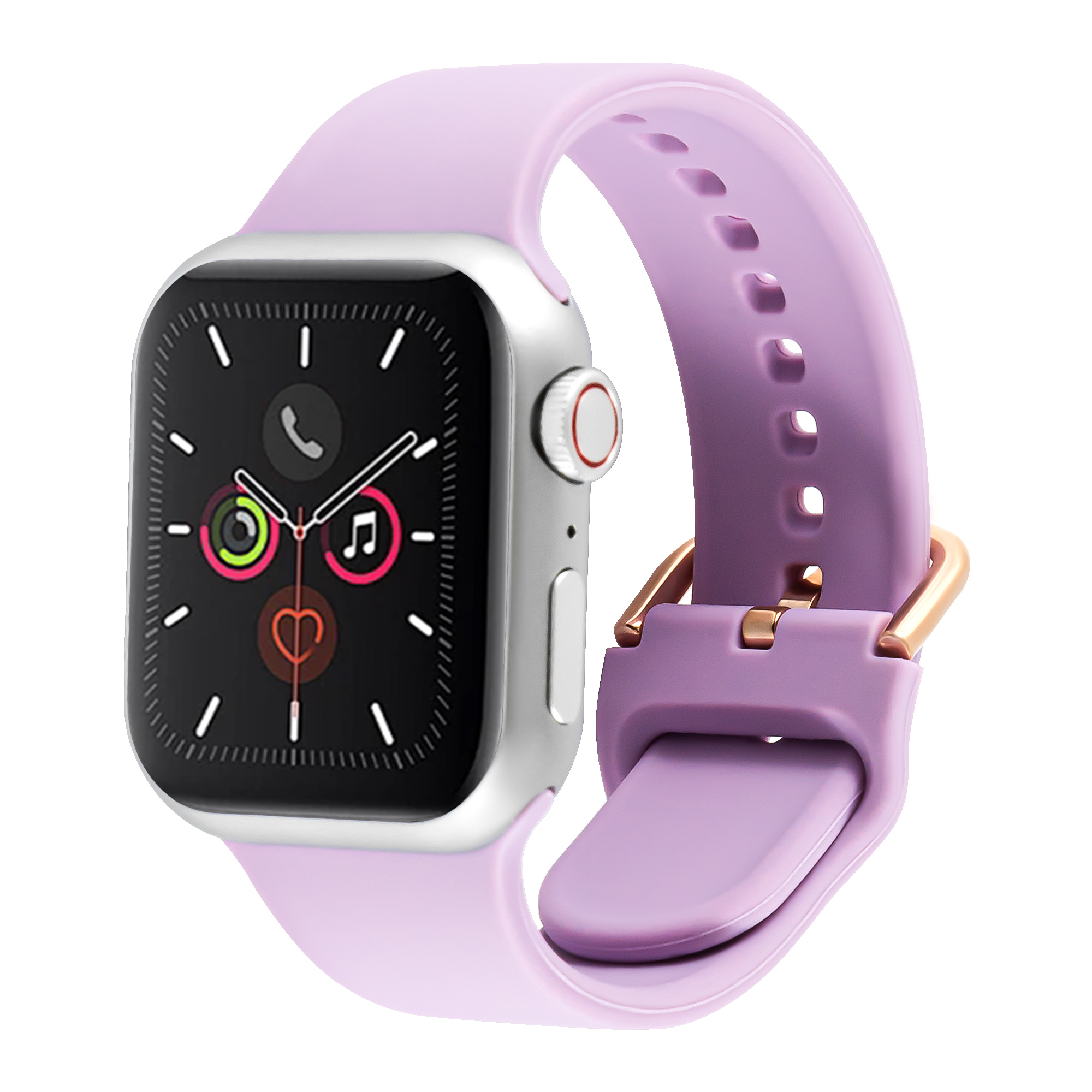 紫-矽膠卡釦錶帶-Apple Watch 38/40/41/ S10 42mm
