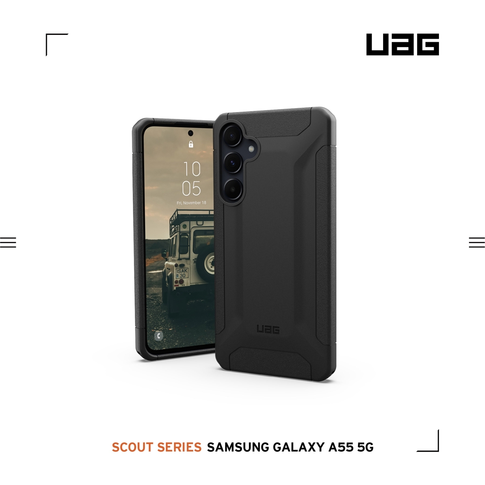 黑 UAG Samsung A55 耐衝擊保護殼