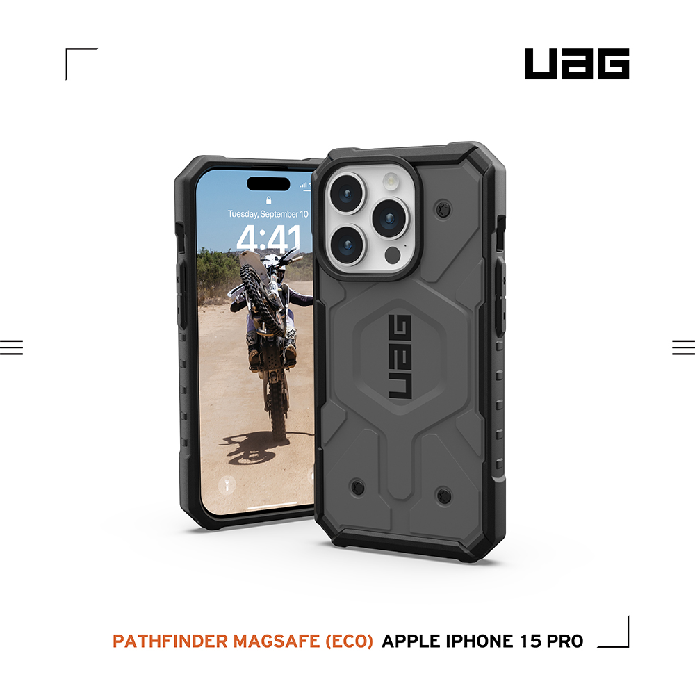 灰-UAG (磁吸)耐衝擊殼-i15 Pro (6.1)