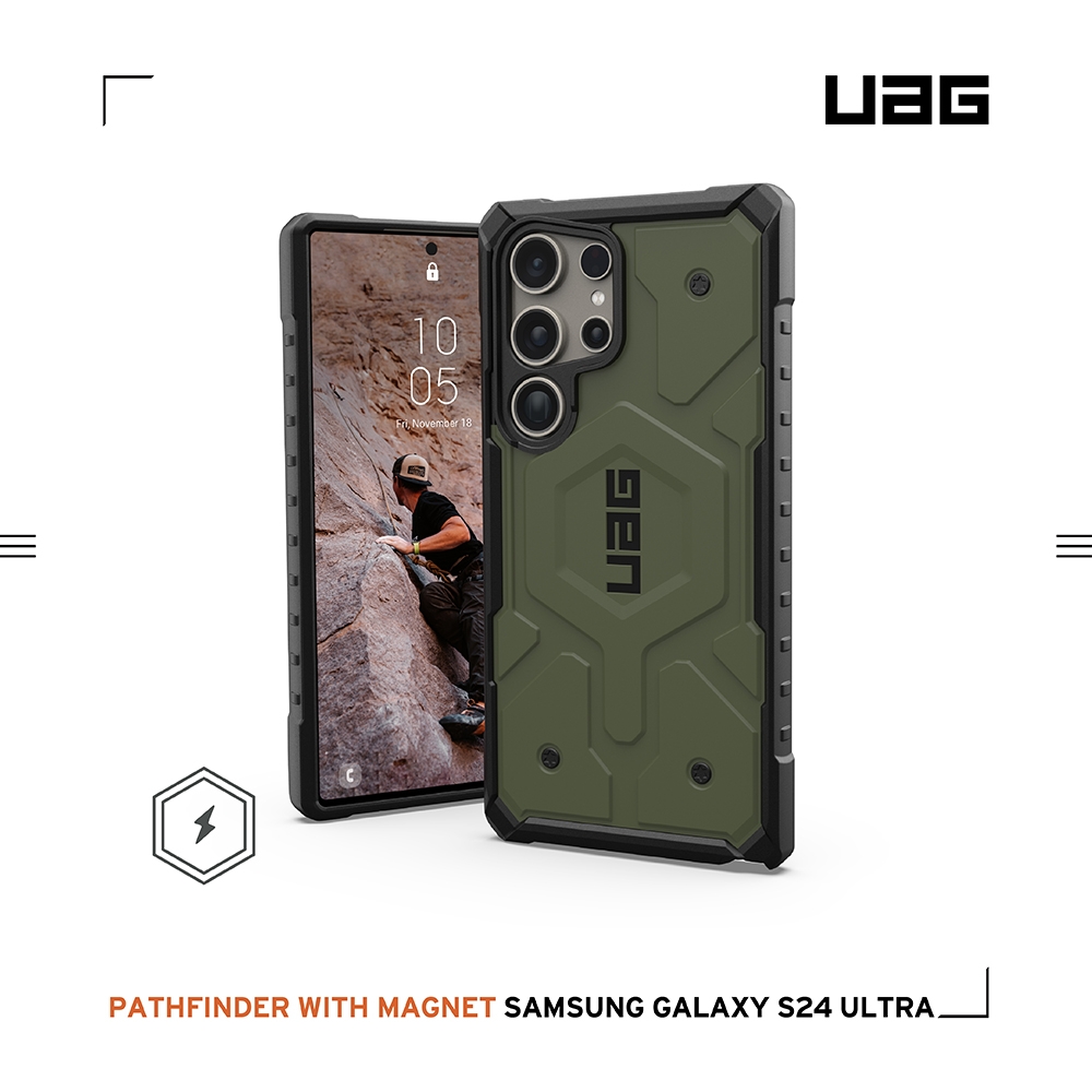 綠-UAG-磁吸式耐衝擊-Galaxy S24Ultra