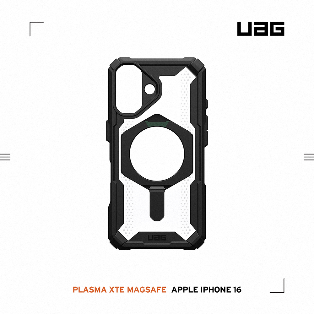 透明(黑圈)-UAG 磁吸支架款-iPhone 16 (6.1")