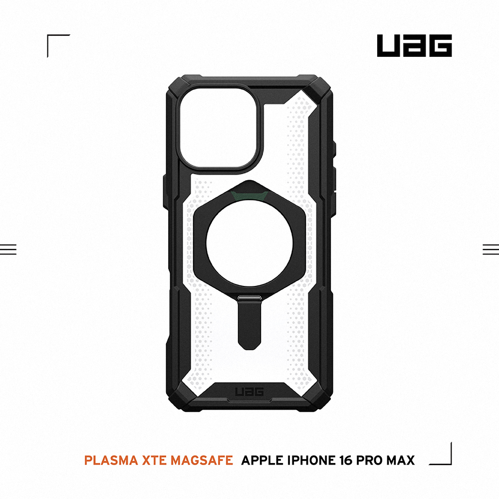 透明(黑圈)-UAG 磁吸支架款-iPhone 16 ProMax (6.9"