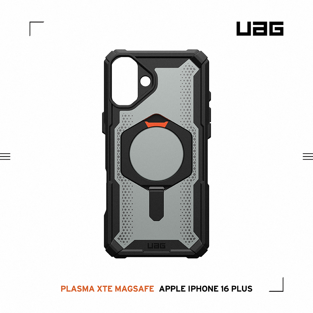 透黑(黑圈)-UAG 磁吸支架款-iPhone 16 Plus (6.7")