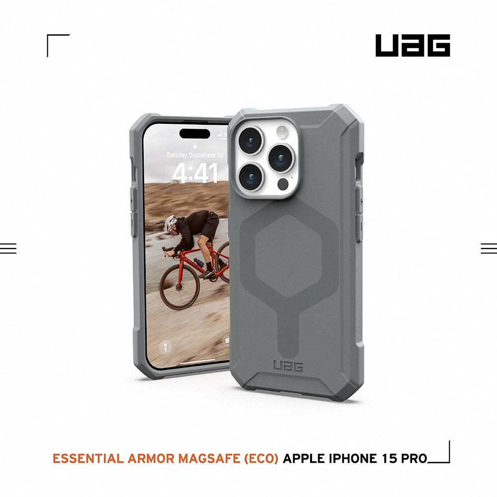 灰-UAG (磁吸)輕量款-i15 Pro(6.1)