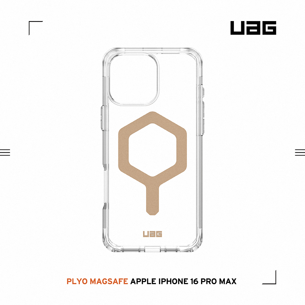 極透明(金圈)-UAG 磁吸全透款-iPhone 16 ProMax (6.9"