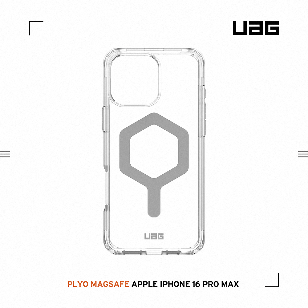 極透明(灰圈)-UAG 磁吸全透款-iPhone 16 ProMax (6.9"