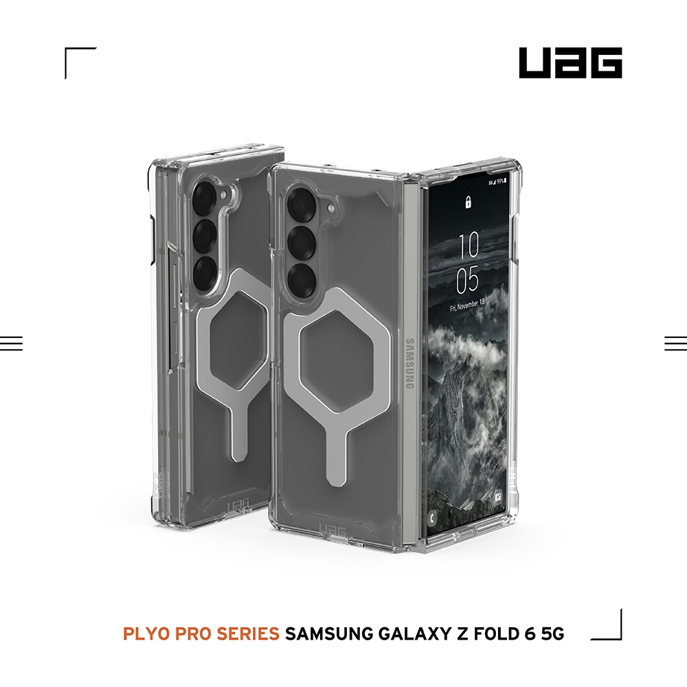 極透明(灰圈)-UAG 磁吸式耐衝擊保護殼-Galaxy Z Fold 6