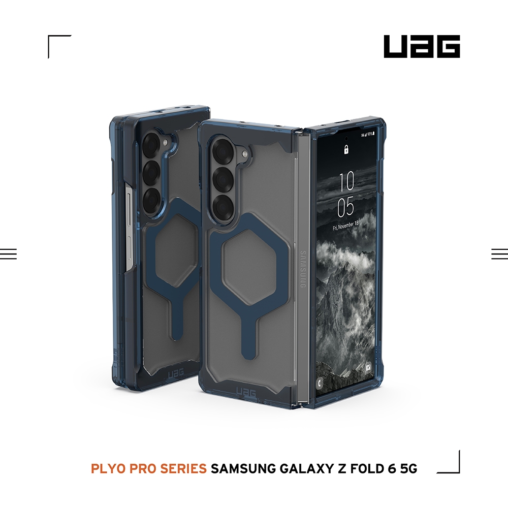 全透藍(太空灰圈)-UAG 磁吸式耐衝擊保護殼-Galaxy Z Fold 6