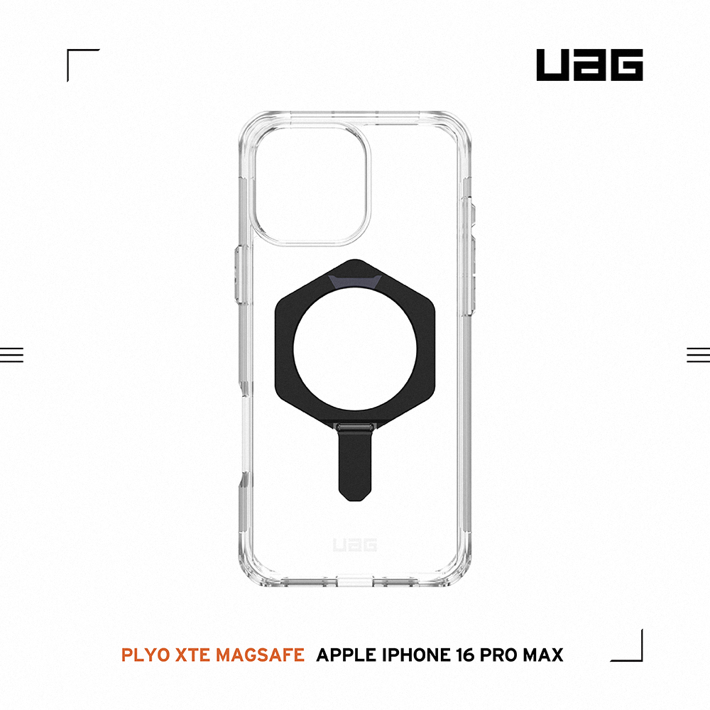 極透明(黑圈)-UAG 磁吸支架全透款-iPhone 16 ProMax (6.