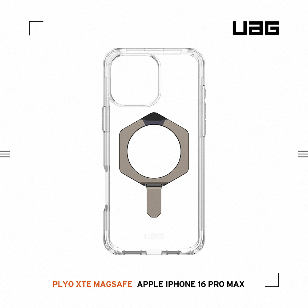 極透明(鈦灰圈)-UAG 磁吸支架全透款-iPhone 16 ProMax (6