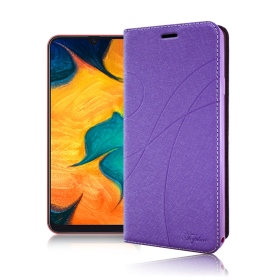 紫- OPPO A5Pro冰晶隱扣側掀皮套