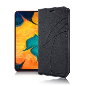 黑-Samsung S25Edge冰晶隱扣側掀皮套