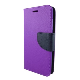 紫-華為 P10 Plus 陽光雙色側掀皮套