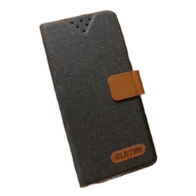 黑 Samsung  Note5 N9208 亞麻雙色側掀套