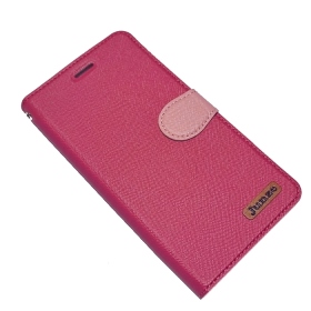 桃 Samsung Note8(N950) 十字紋側掀皮套