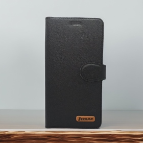 黑Realme C71十字紋側掀皮套