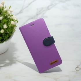 紫 VIVO S1十字紋側掀皮套