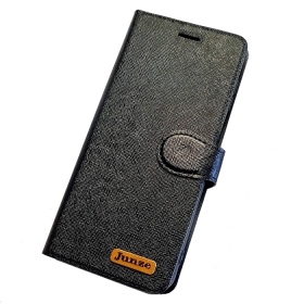 黑 Samsung S8Plus (G955)十字紋側掀皮套