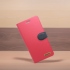 紅 Samsung S25Edge十字紋側掀皮套