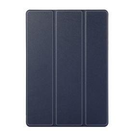 藍 三星TabS9+.TabS9FE+.TabS10+三折筆槽12.4吋共用皮套