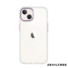 鳶尾紫 惡魔殼標準版(磁吸版透明)iPhone 15Plus 6.7吋