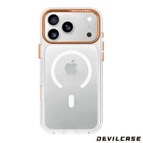 橙色 惡魔殼標準磁吸版2(透明)-相機按鍵版iPhone17ProMax