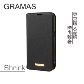 黑 Gramas Shink iPhone 13 6.1吋 時尚掀蓋式皮套