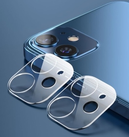 包裝 iPhone 12 Mini 5.4吋 兩眼 夜光鏡頭玻璃貼
