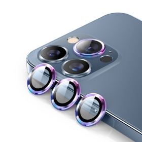彩鈦(三眼)-鏡頭保護貼iPhone 12 ProMax 6.7吋
